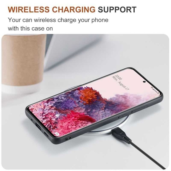 8-FACK Samsung S20 Stöttåligt Skal med Magnetisk Korthållare DG.MING Detach Svart