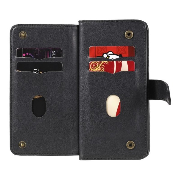 Redmi Note 8 Pro Praktisk tegnebogscover med 11-bakker Array V2 Black