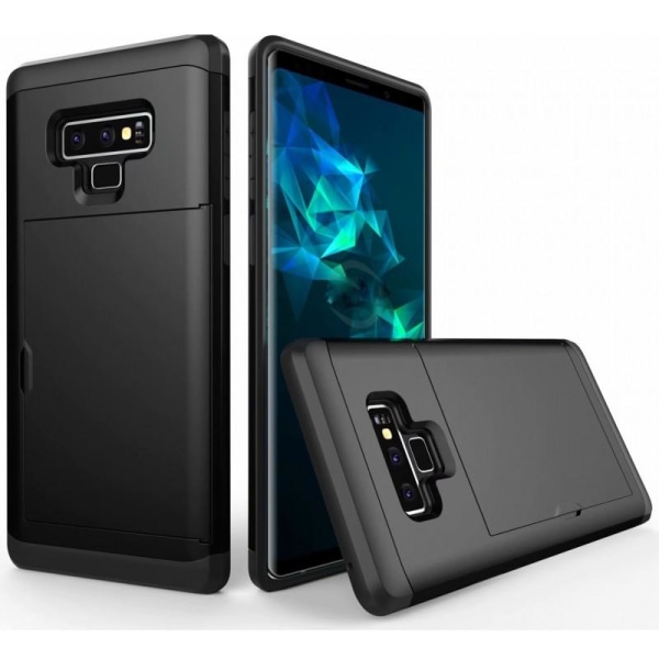 Samsung Note 9 Exclusive Shockproof Cover Card-sporet StreetWise Svart