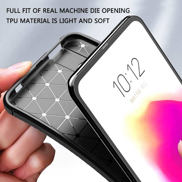 Motorola One Hyper Stöttåligt Skal FullCarbon V4 Svart