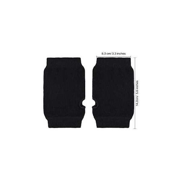 4-PACK Fingerless Rukkaset / Neliömäiset Rukkaset Svart