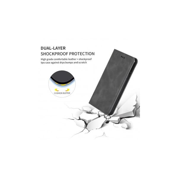 Samsung A7 2018 Flipfodral Kortfack Mocka Svart