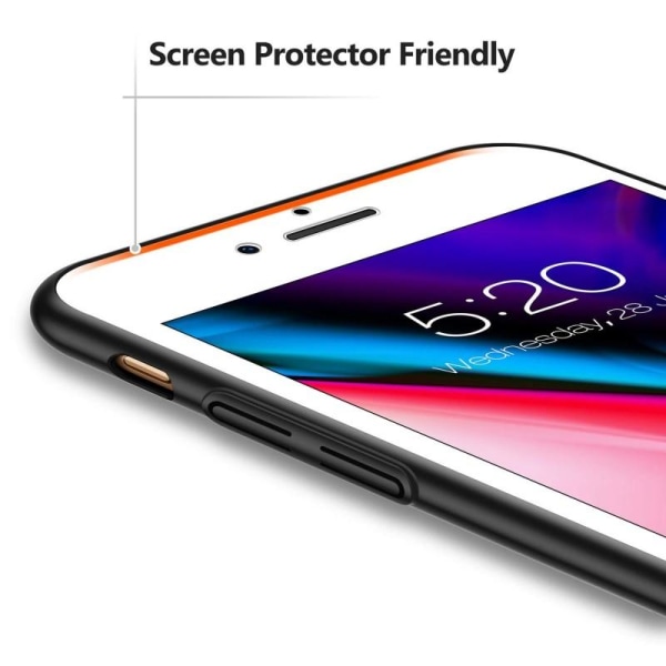 iPhone SE (2020 & 2022) Ultratynn gummibelagt Matt Black Cover B Black