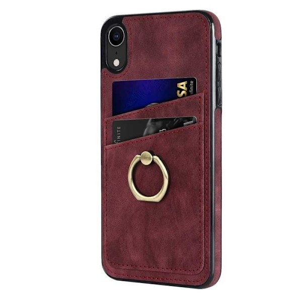 iPhone XR Mobilskal med Korthållare Retro V4 Svart