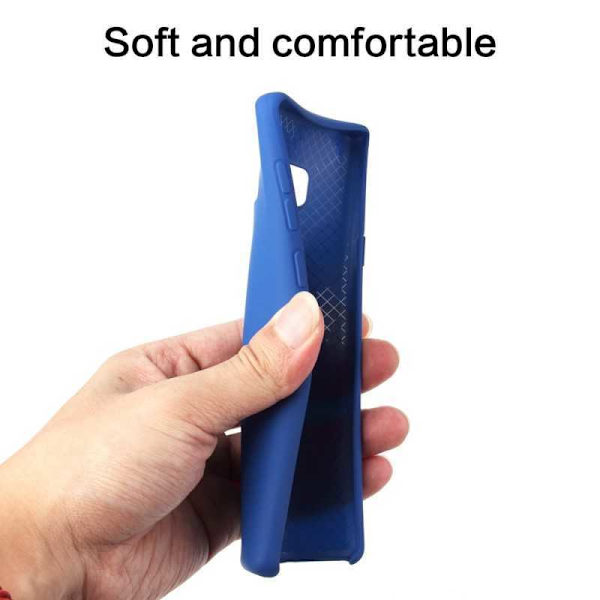 Samsung Note 9 gummibelagt mat sort silikonecover Svart