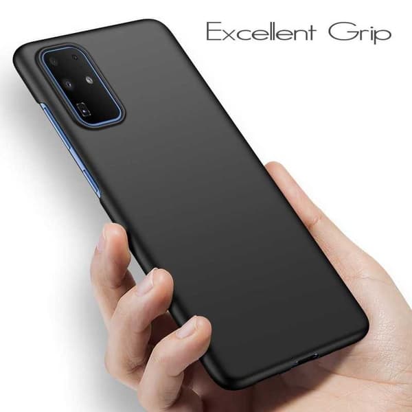 Samsung S20 Plus Ultraohut kumipinnoitettu mattamusta Cover Basic V2 Black