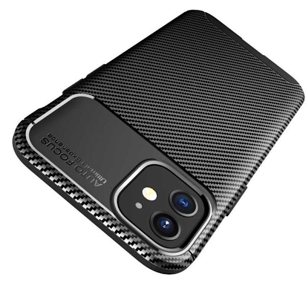 iPhone 12 Mini Stöttåligt Slimmat Skal FullCarbon V4 Svart
