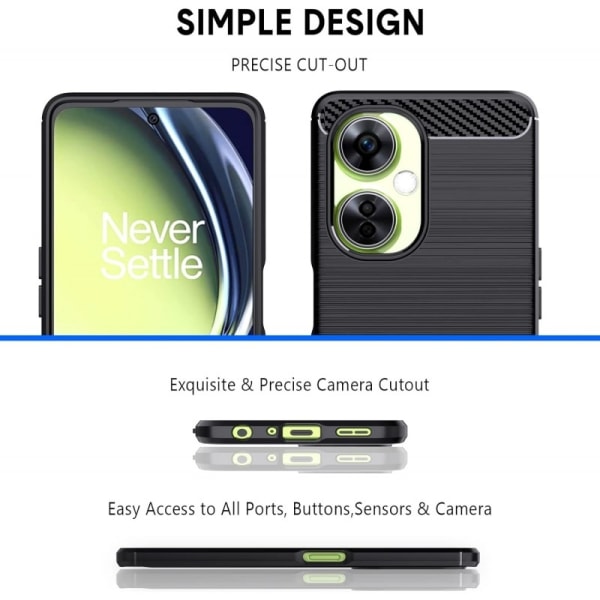 OnePlus Nord CE 3 Lite 5G iskunkestävä SlimCarbon kotelo
