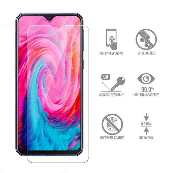 2-PACK Samsung M20 Härdat glas 0.26mm 2.5D 9H Transparent
