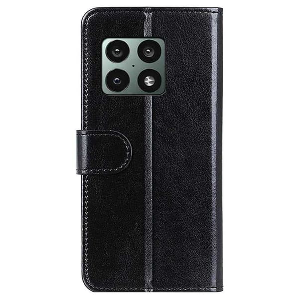OnePlus 10 Pro Plånboksfodral PU-Läder 4-FACK Black