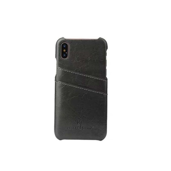 iPhone XS stødabsorberende kortholder retro Black