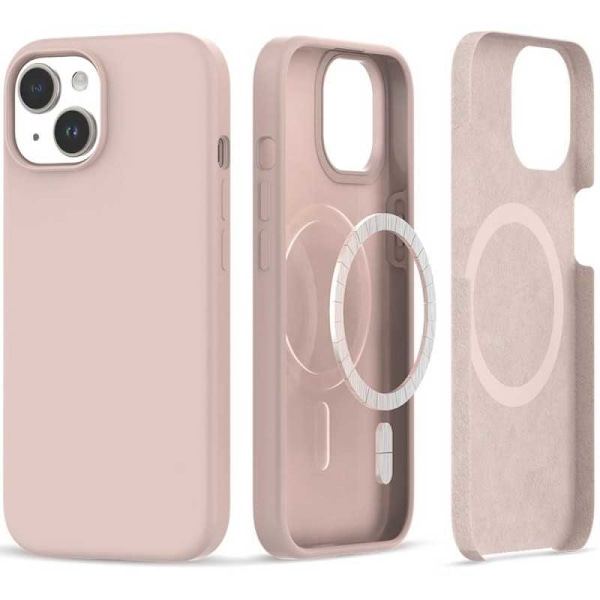 Gummibelagt Minimalistisk MagSafe Cover iPhone 14 - Pink Pink