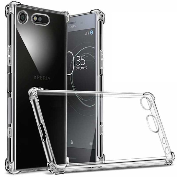Xperia XZ1 Compact Stødabsorberende Silikone Shell Shockr Transparent