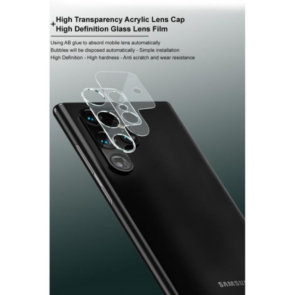 2-PACK Samsung S22 Ultra Kamera Skydd Linsskydd Transparent