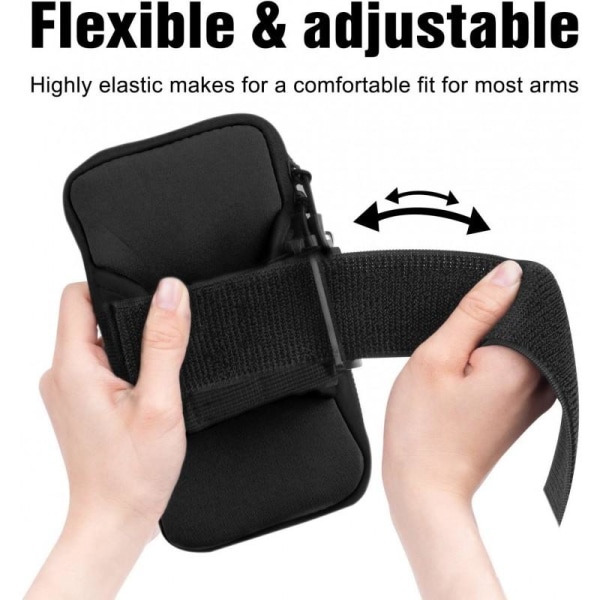 Robust og komfortabelt sportsarmbånd for iPhone / Android-smartt Black