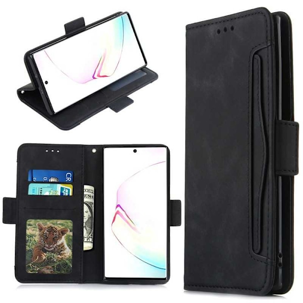 Samsung Note 10 Plånboksfodral PU-Läder 6-FACK Winston V3 Svart