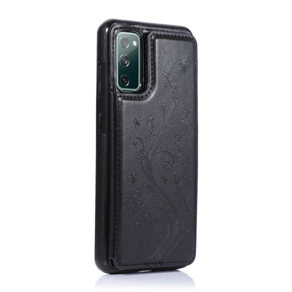 Samsung S20 FE Shockproof Case Kortholder 3-LOMMET Flippr V2 Black