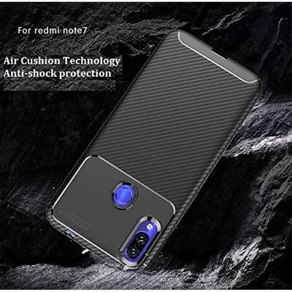 Xiaomi Redmi Note 7 Iskunkestävä FullCarbon V4 Black