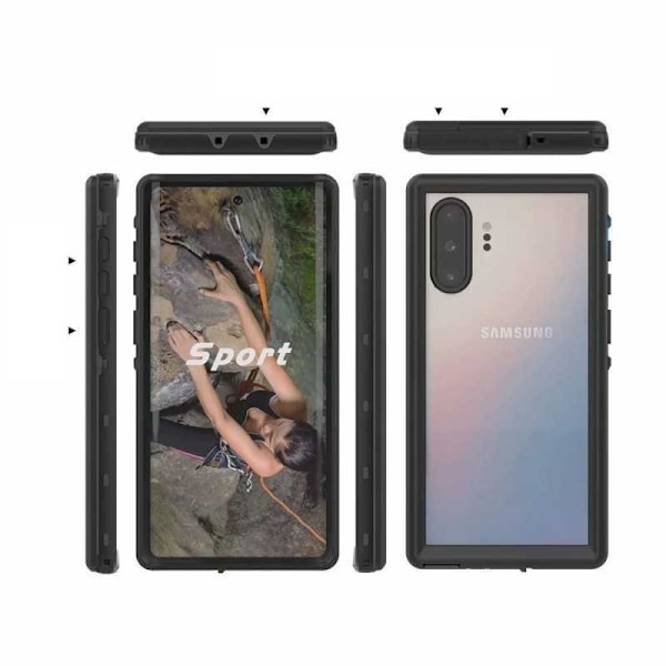 Samsung Note 10 Plus Full Coverage Vedenpitävä Premium Suoja - 2m Transparent