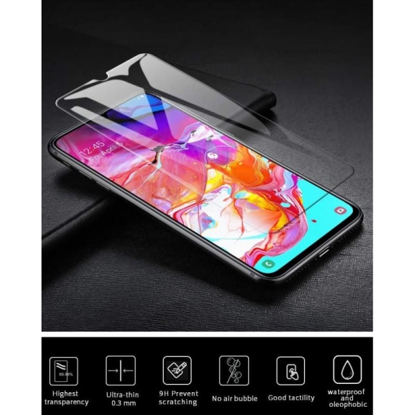 Samsung Galaxy A70 Härdat glas 0.26mm 2.5D 9H (SM-705F) Transparent