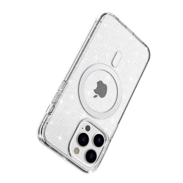 Glittrigt MagSafe Skal iPhone 15 - Transparent