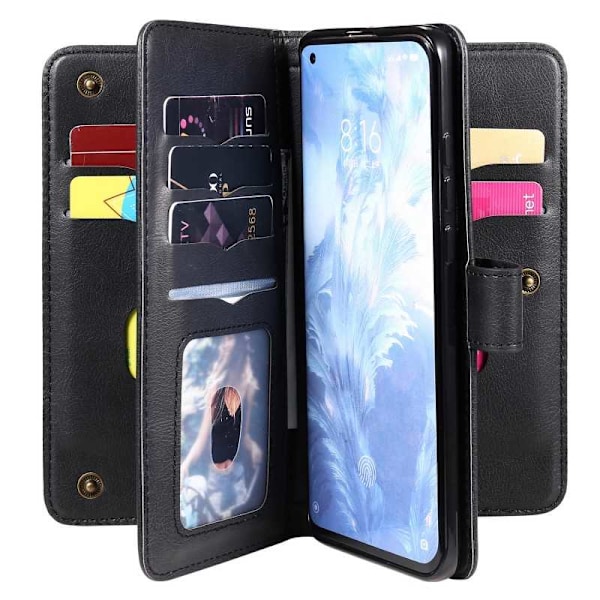 Xiaomi Mi 10 / Mi 10 Pro Plånboksfodral med 11-Fack Array V2 Svart