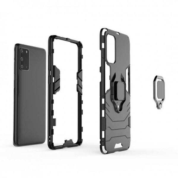 Samsung S20 Plus iskunkestävä kotelo ThinArmor sormustelineellä Black