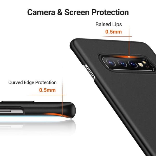Samsung S10 Ultraohut kumipinnoitettu mattamusta Cover Basic® V2 Black