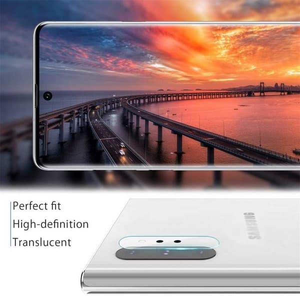 2-PACK Samsung Note 10 Plus Skärmskydd Kameralins Transparent