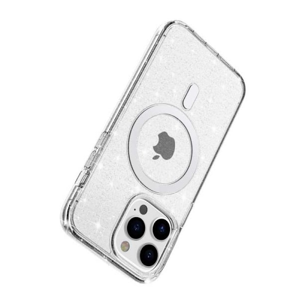 Glittrigt MagSafe Skal iPhone 15 Pro - Transparent