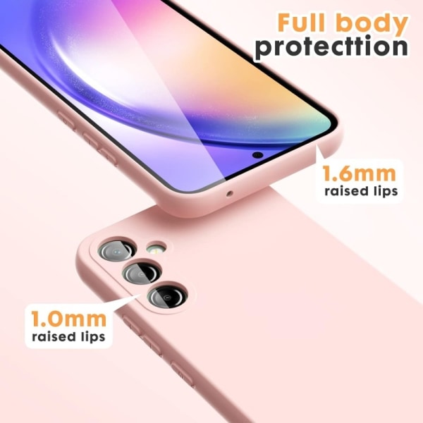 Samsung A54 5G kumitettu mattapinkki kuoren neste - vaaleanpunai