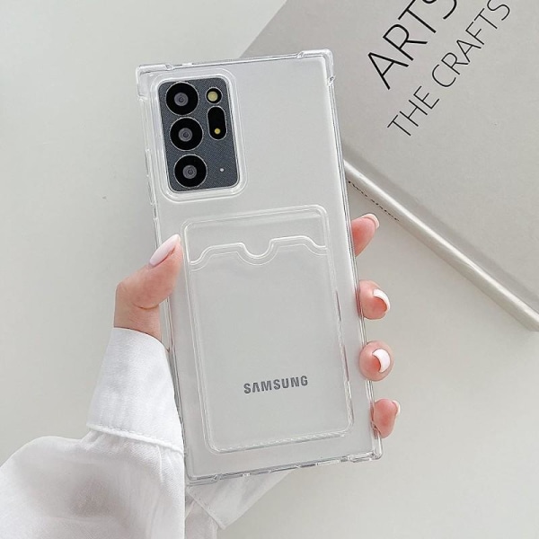 Tynt støtsikkert mobildeksel med kortspor Samsung Note 20 Ultra Transparent