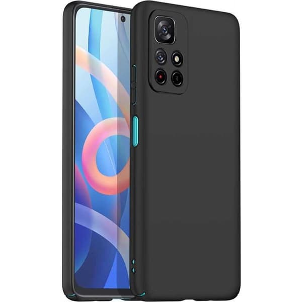 Xiaomi Redmi Note 11 / 11S Tunn Gummibelagd Mattsvart Skal Basic V2 Black