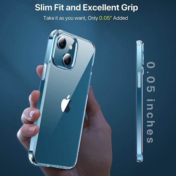 iPhone 14 Plus stødabsorberende silikonetui Simple Transparent