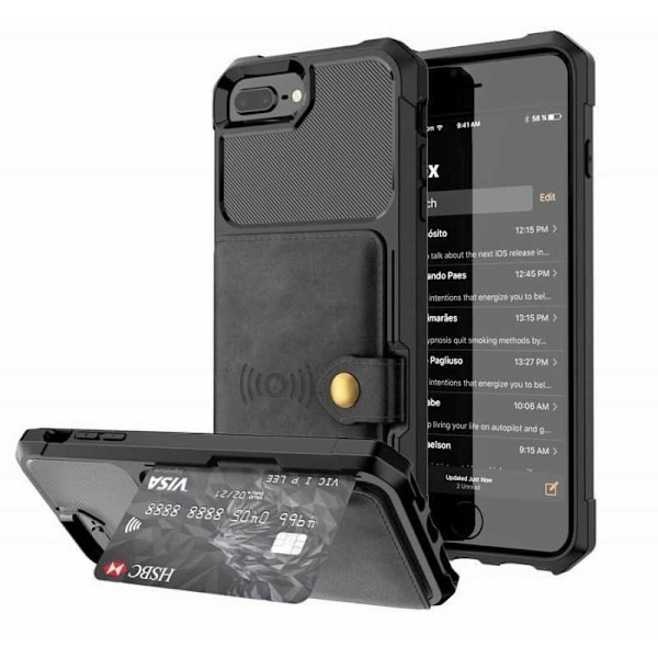 iPhone 7 Plus Iskunkestävä Premium Cover 4-TACK Solid V3 Svart