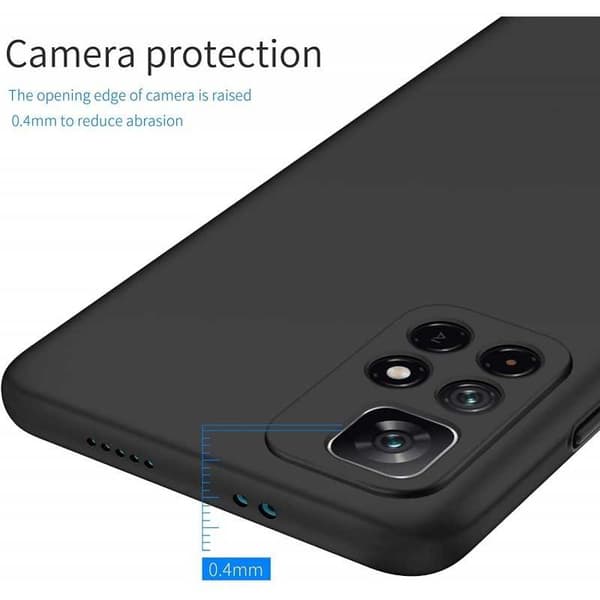 Xiaomi Redmi Note 11 / 11S Tunn Gummibelagd Mattsvart Skal Basic V2 Black