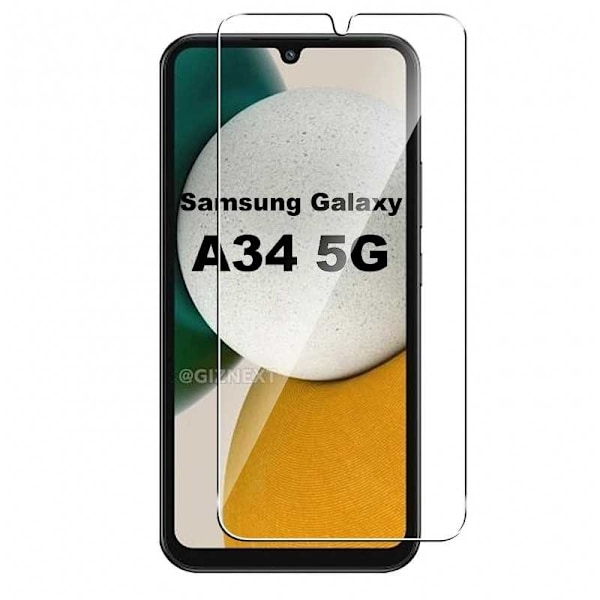 2-PACK Samsung A34 5G karkaistu lasi 0,26mm 2,5D 9H Transparent