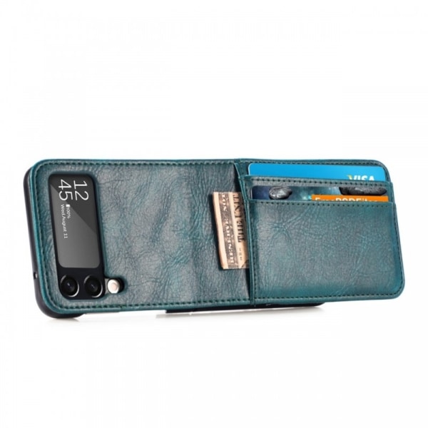 4-FACK Plånboksfodral Samsung Z Flip 3 - Grön