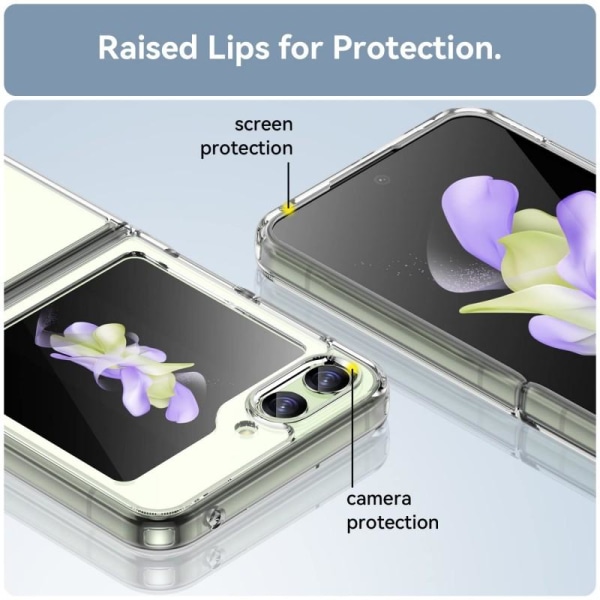 Samsung Z Flip 5 Stötdämpande Skal Simple Transparent