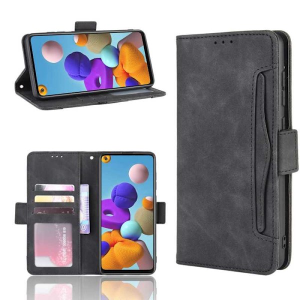 Samsung A21s Plånboksfodral PU-Läder 6-FACK Winston V3 Svart