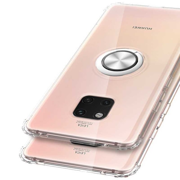 Huawei Mate 20 Pro Stöttåligt Skal med Ringhållare Fresh Transparent