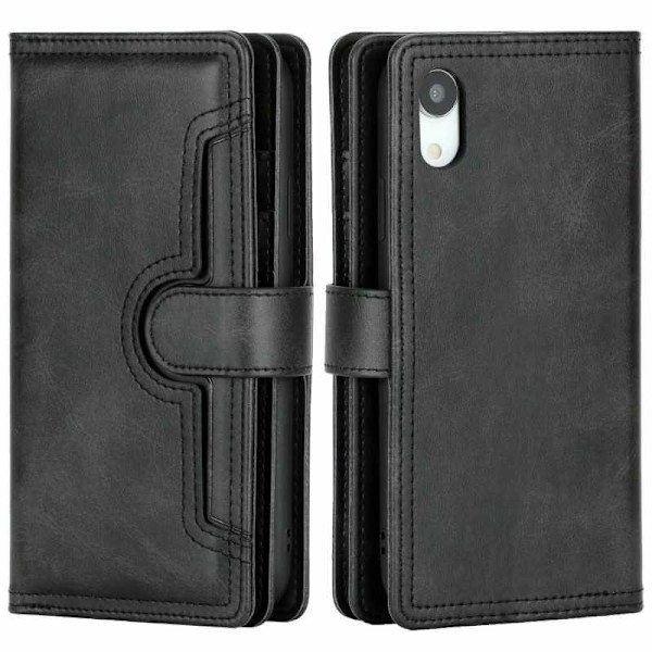 iPhone XR Wallet Case 10-Pocket Array V3 Svart