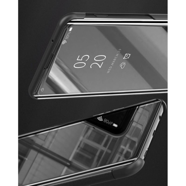 Huawei P Smart 2019 Smart Flip Case Clear View Standing V2 Rocke Black