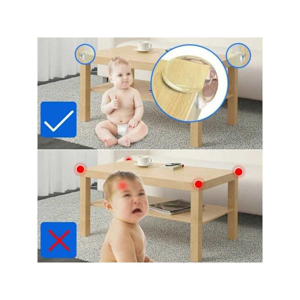 12-PACK Kantbeskyttelse / Hjørnebeskyttelse Bord Transparent