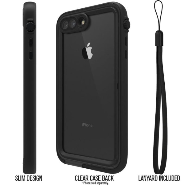 iPhone 8 Plus fuld dækning vandtæt premium cover - 2m Transparent