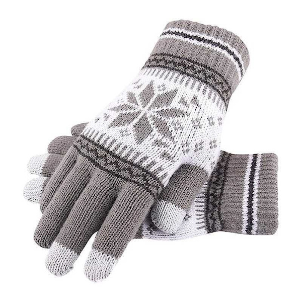 Touchvantar Vinter Mönster Brun