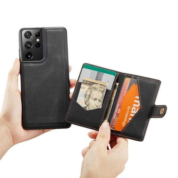 Samsung S21 Ultra Iskunkestävä Kotelo JeeHood Magneettikorttitelineellä Black