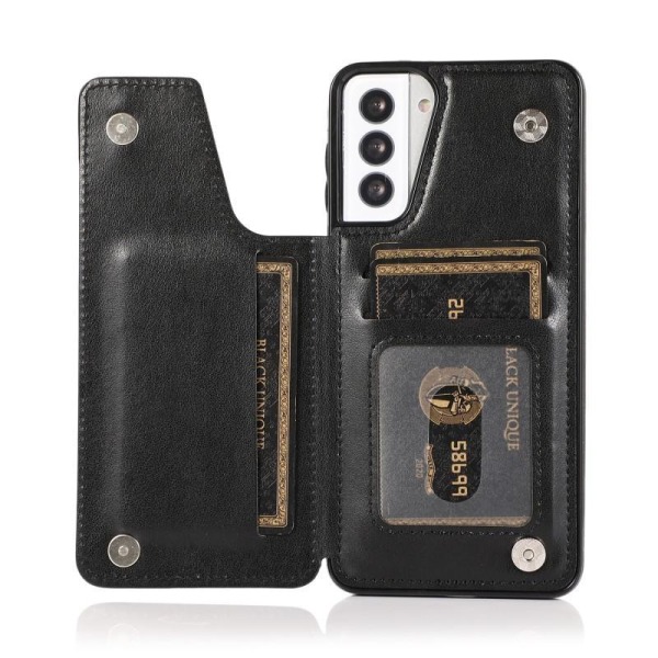Samsung S21 Plus Shockproof Case Kortholder 3-POCKET Flippr V2 Black