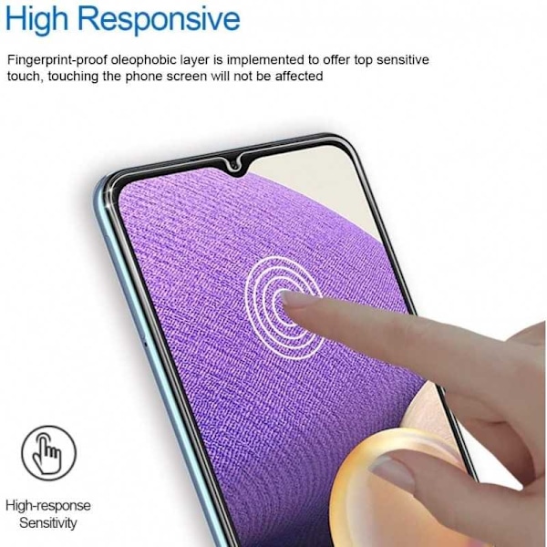2-PAK Samsung A33 5G hærdet glas 0,26 mm 2,5D 9H Transparent