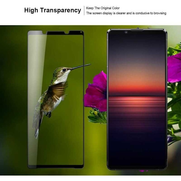 2-PACK Xperia 1 II Härdat Glas 0.26mm 2.5D 9H Fullframe (XQ-AT51) Transparent